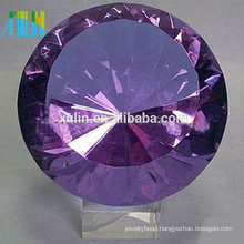 High quality purple crystal diamond paperweight for wedding souvenirs